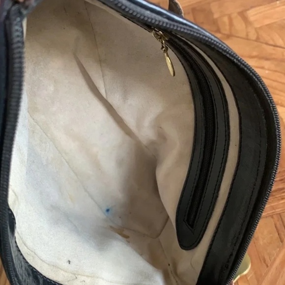 BRAHMIN TUSCAN COLLECTION BLACK LEATHER SHOULDER BAG - Picture 7 of 9